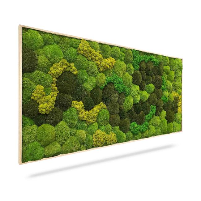 [BE000019] Machový obraz Light Anento, 120x60cm, drevený svetlohnedý rám
