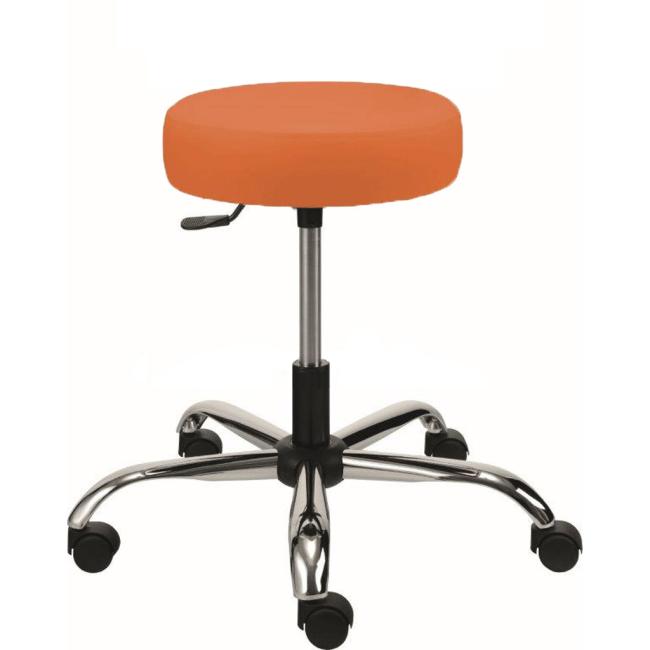 Nursing chair NORA, upholstered, chrome, ex. eco leather KN0030 orange