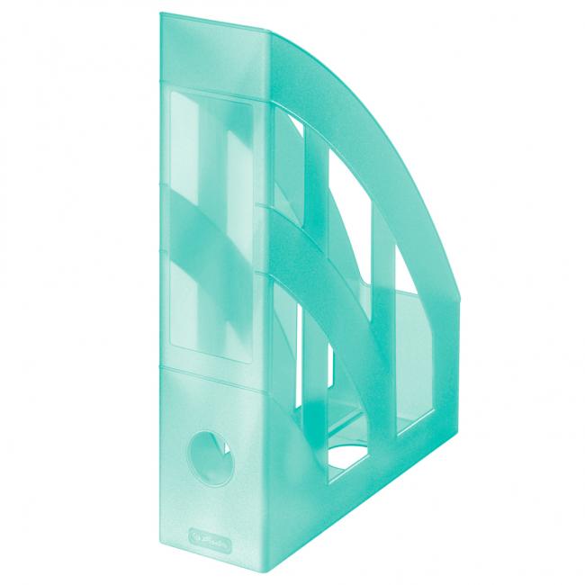 Magazine rack Herlitz transparent mint