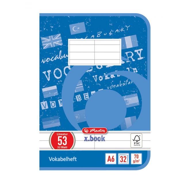 [HL413682] Herlitz notebook, A6, 32 sheets, lined dictionary