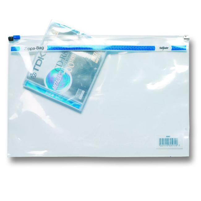 Clear A4 plastic cover with zipper