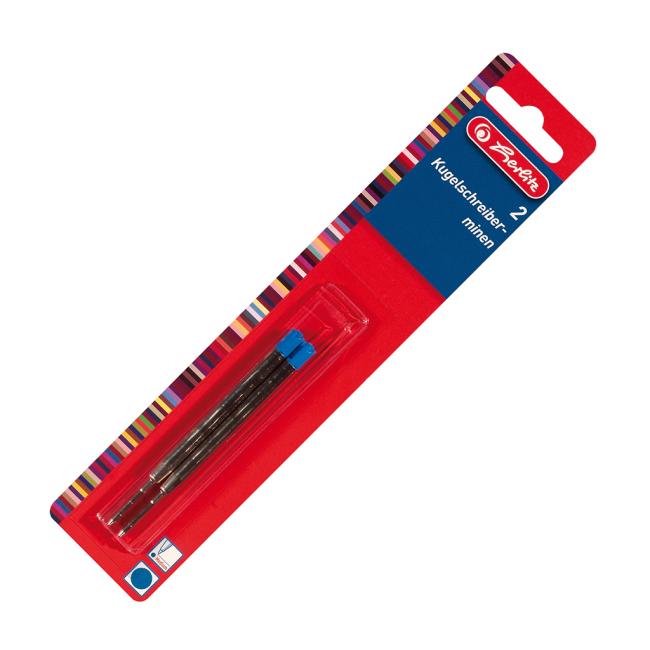 Replacement cartridge for Herlitz ballpoint pen 2 pcs in a blister