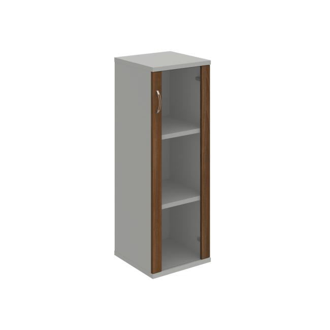 Shelving cabinet Strong P, 40x115.2x40 cm, walnut/grey
