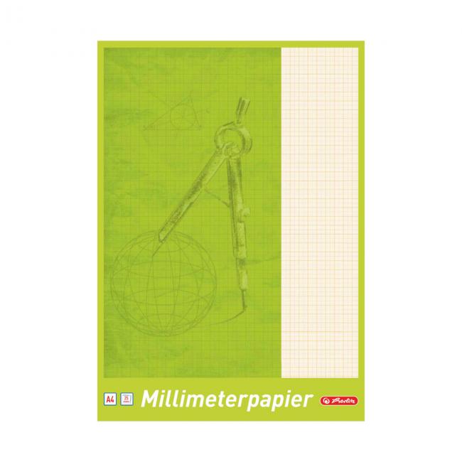 Herlitz millimeter paper, A4, 80 g, 25 sheets