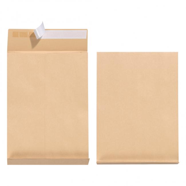 Bag B4 Herlitz with X bottom and tear-off strip 250 x 353 mm 130g brown 5 pcs