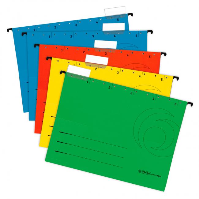 Herlitz závesné balenie otvorené obojstranne 5 ks mix farieb