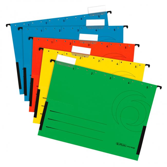 Závesné puzdro Herlitz obojstranne uzavreté 5 ks mix farieb