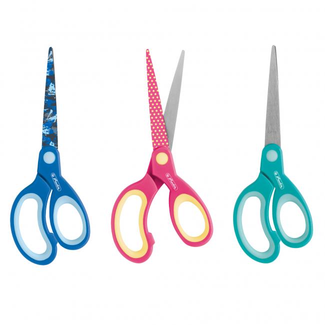[HL897171] Herlitz Design children's pointed ergonomic scissors for left-handed people