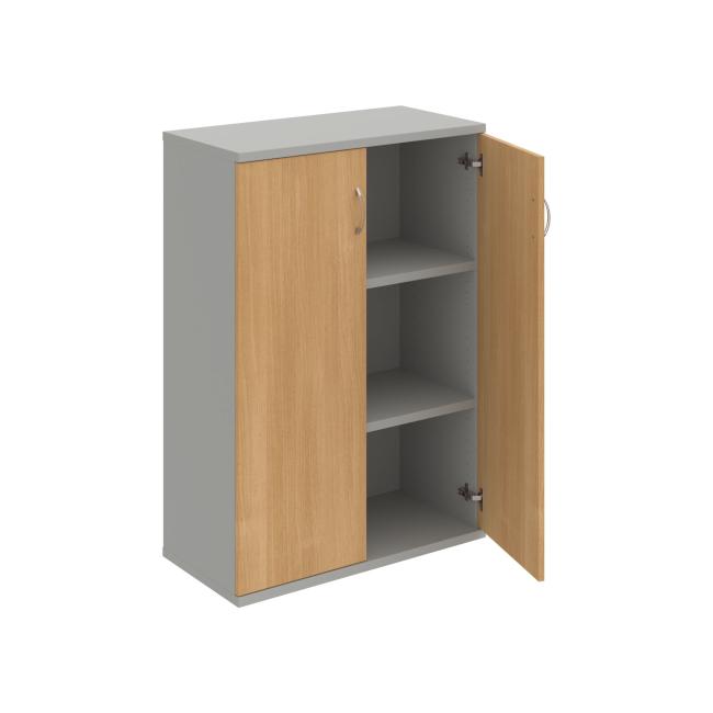 Strong shelf cabinet, 80x115.2x40 cm, oak/grey