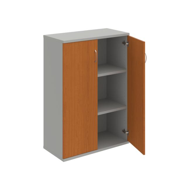 Strong shelf cabinet, 80x115.2x40 cm, cherry/grey