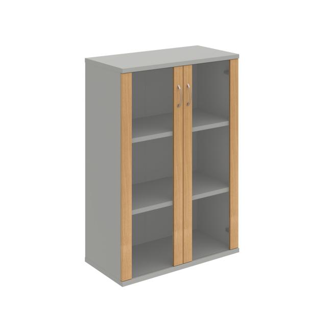 Strong shelf cabinet, 80x115.2x40 cm, oak/grey