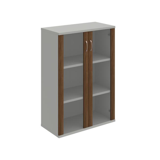 Strong shelf cabinet, 80x115.2x40 cm, walnut/grey
