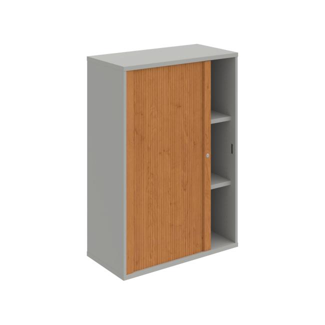 Shelving cabinet Strong L, 80x115.2x40 cm, alder/grey