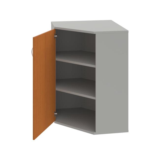 Shelving cabinet Strong L, 80x115.2x40 cm, cherry/grey