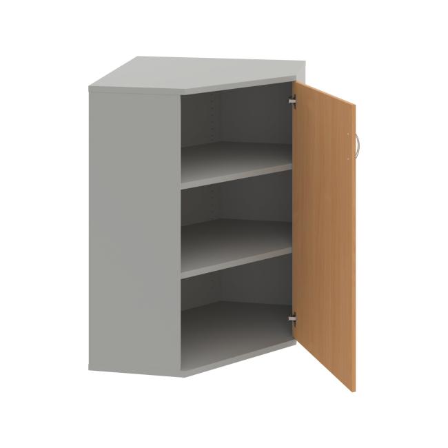 Shelving cabinet Strong P, 80x115.2x40 cm, beech/grey