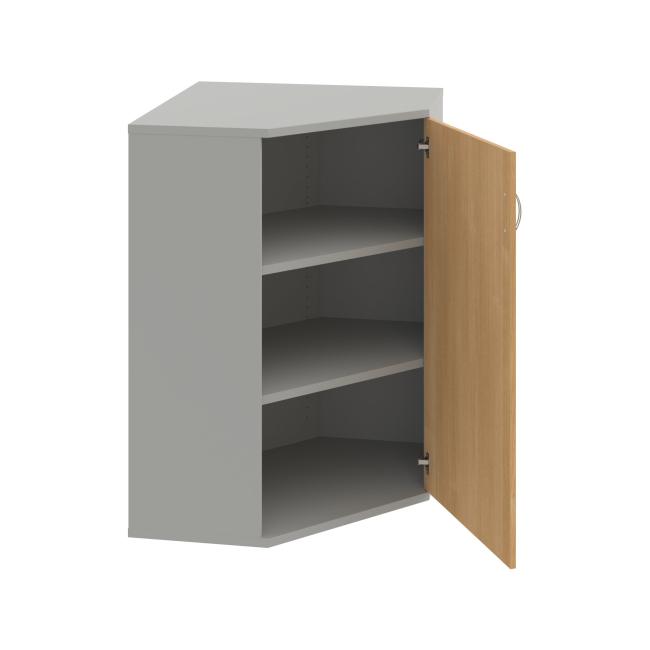 Shelf cabinet P Strong, 80x115.2x40 cm, oak/grey