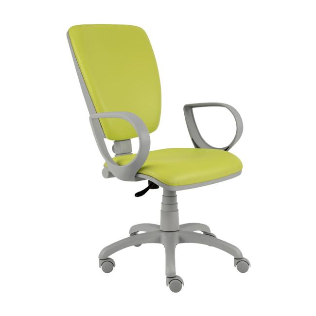 Medical chair Rianna, with armrests, health. eco leather green 079