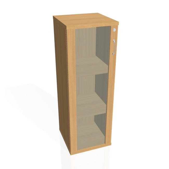 Pevná policová skrinka, zámok, L, 40x115,2x40 cm, buk/buk