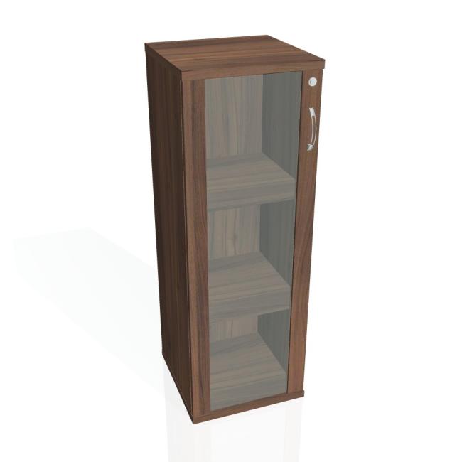 Strong shelf cabinet, lock, L, 40x115.2x40 cm, walnut/walnut